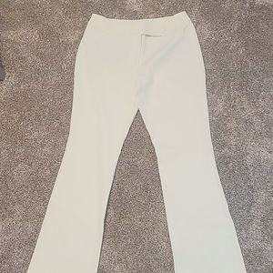 WHBM white bootcut dress pants, size 8R.